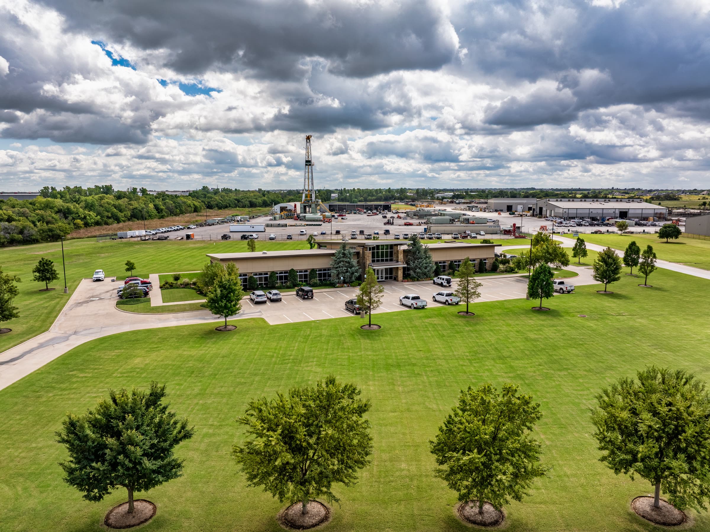Cactus OKC commercial facility aerial.