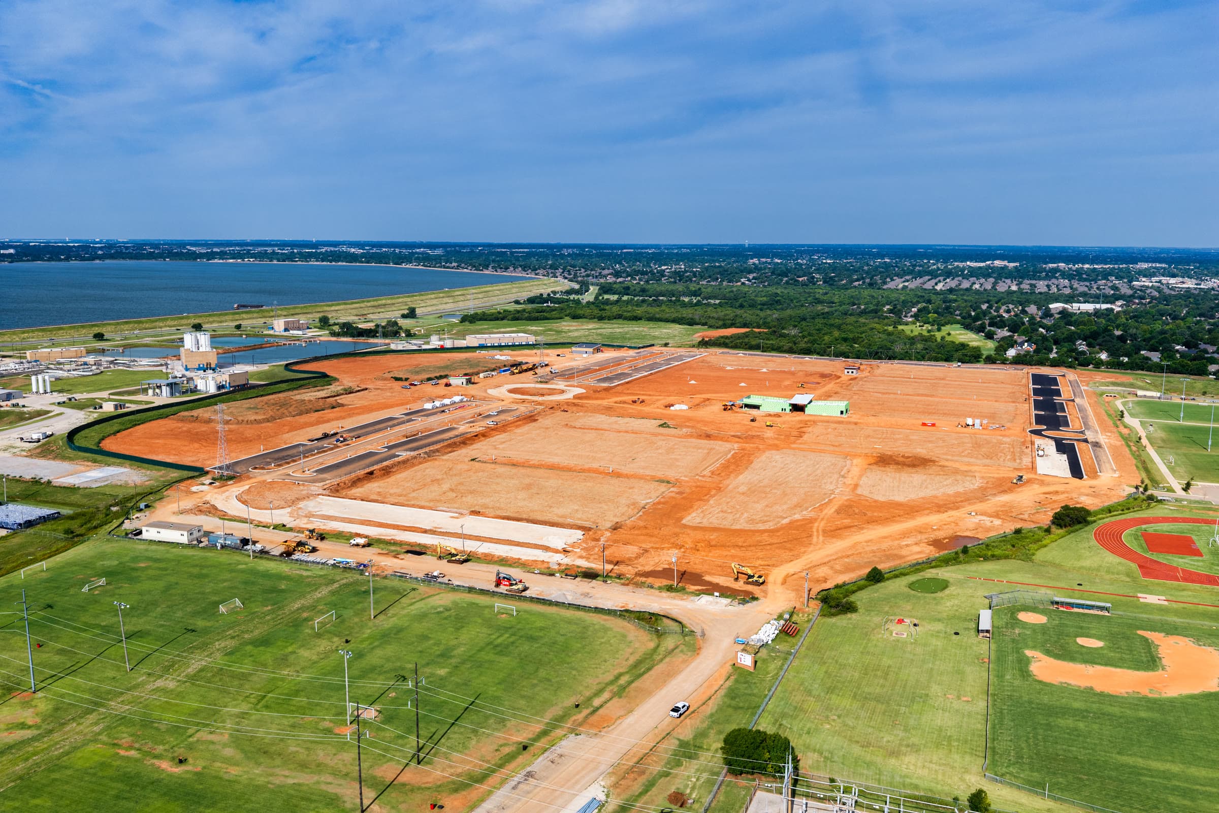 Soccer facility aerial, northwest Oklahoma City.