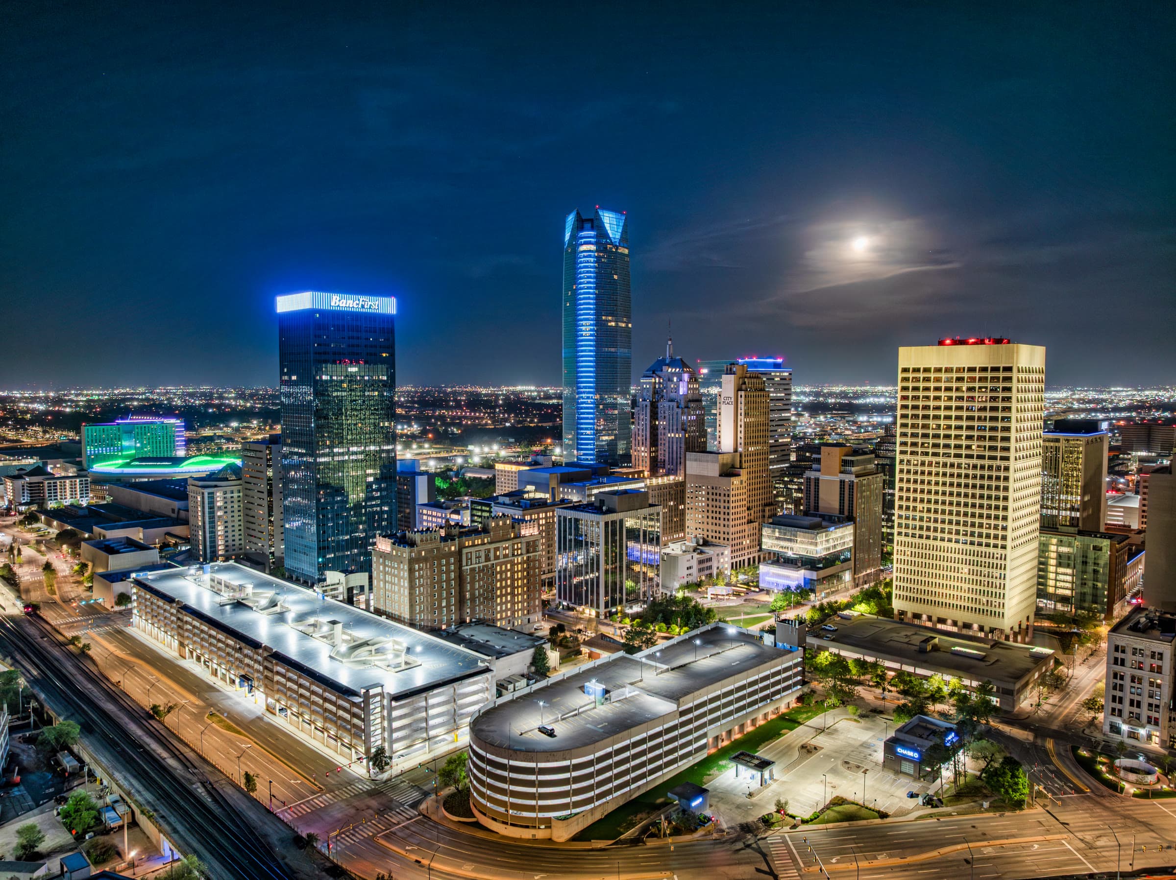 Early morning skyline over Oklahoma City.